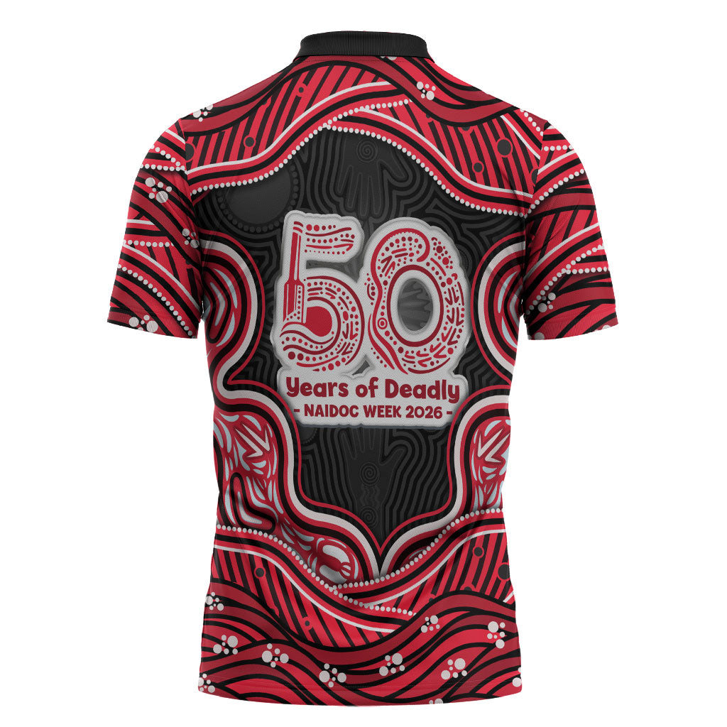 Melbourne Renegades NAIDOC Week 2026 Zipper Polo Shirt Aboriginal Indigenous - 50 Years of Deadly
