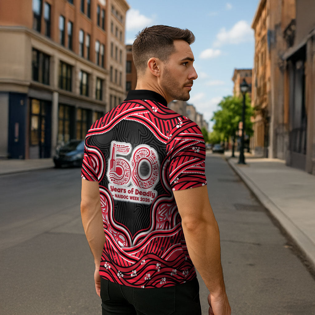 Melbourne Renegades NAIDOC Week 2026 Zipper Polo Shirt Aboriginal Indigenous - 50 Years of Deadly