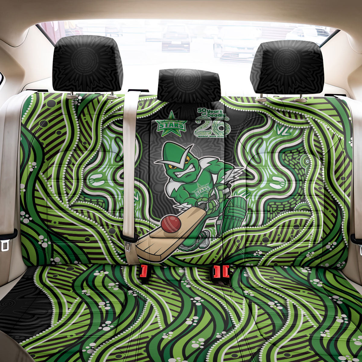 Melbourne Stars NAIDOC Week 2026 Back Car Seat Cover Aboriginal Indigenous - 50 Years of Deadly