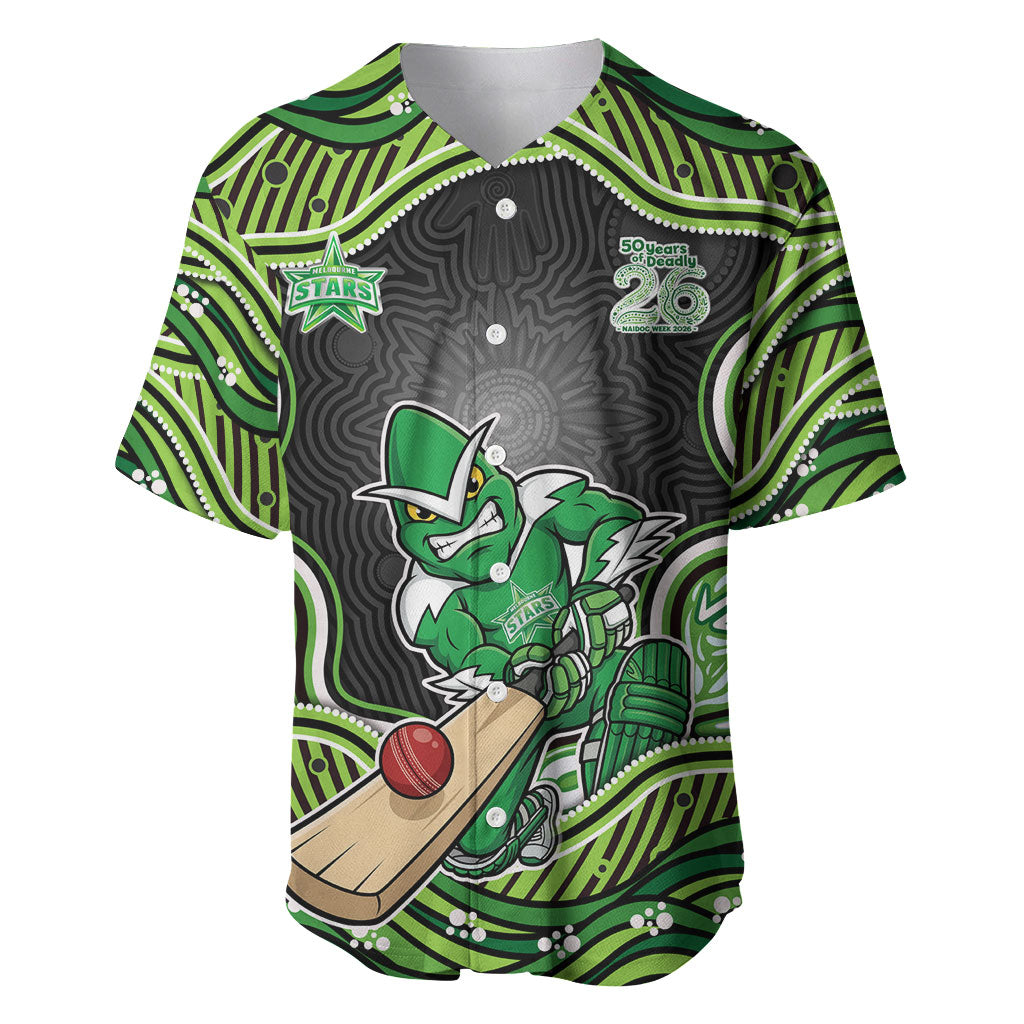 Melbourne Stars NAIDOC Week 2026 Baseball Jersey Aboriginal Indigenous - 50 Years of Deadly