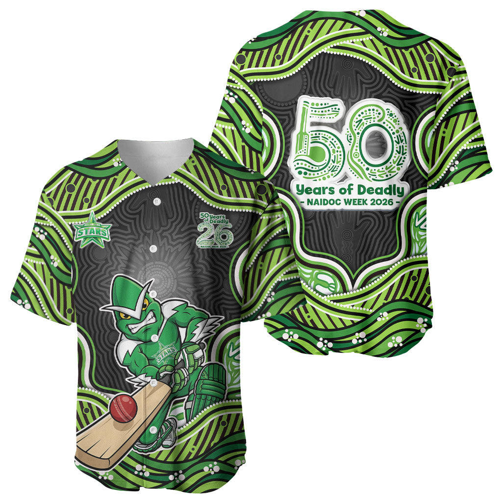 Melbourne Stars NAIDOC Week 2026 Baseball Jersey Aboriginal Indigenous - 50 Years of Deadly