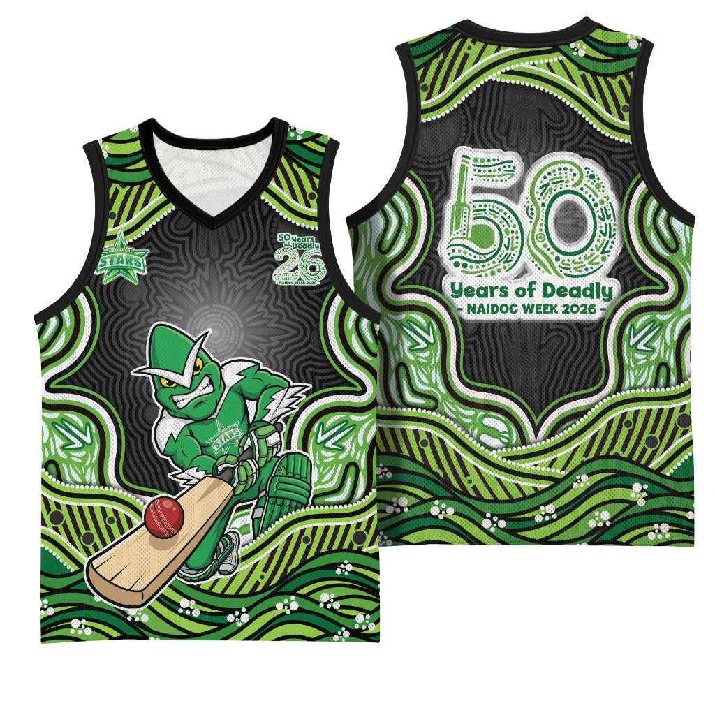 Melbourne Stars NAIDOC Week 2026 Basketball Jersey Aboriginal Indigenous - 50 Years of Deadly