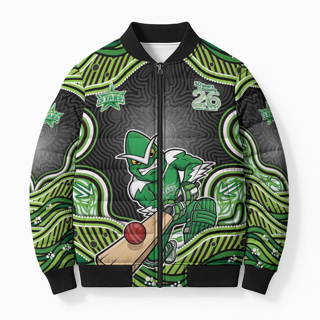 Melbourne Stars NAIDOC Week 2026 Bomber Puffer Jacket Aboriginal Indigenous - 50 Years of Deadly
