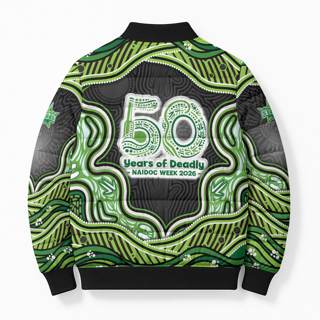 Melbourne Stars NAIDOC Week 2026 Bomber Puffer Jacket Aboriginal Indigenous - 50 Years of Deadly