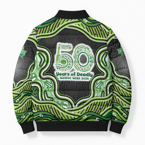 Melbourne Stars NAIDOC Week 2026 Bomber Puffer Jacket Aboriginal Indigenous - 50 Years of Deadly