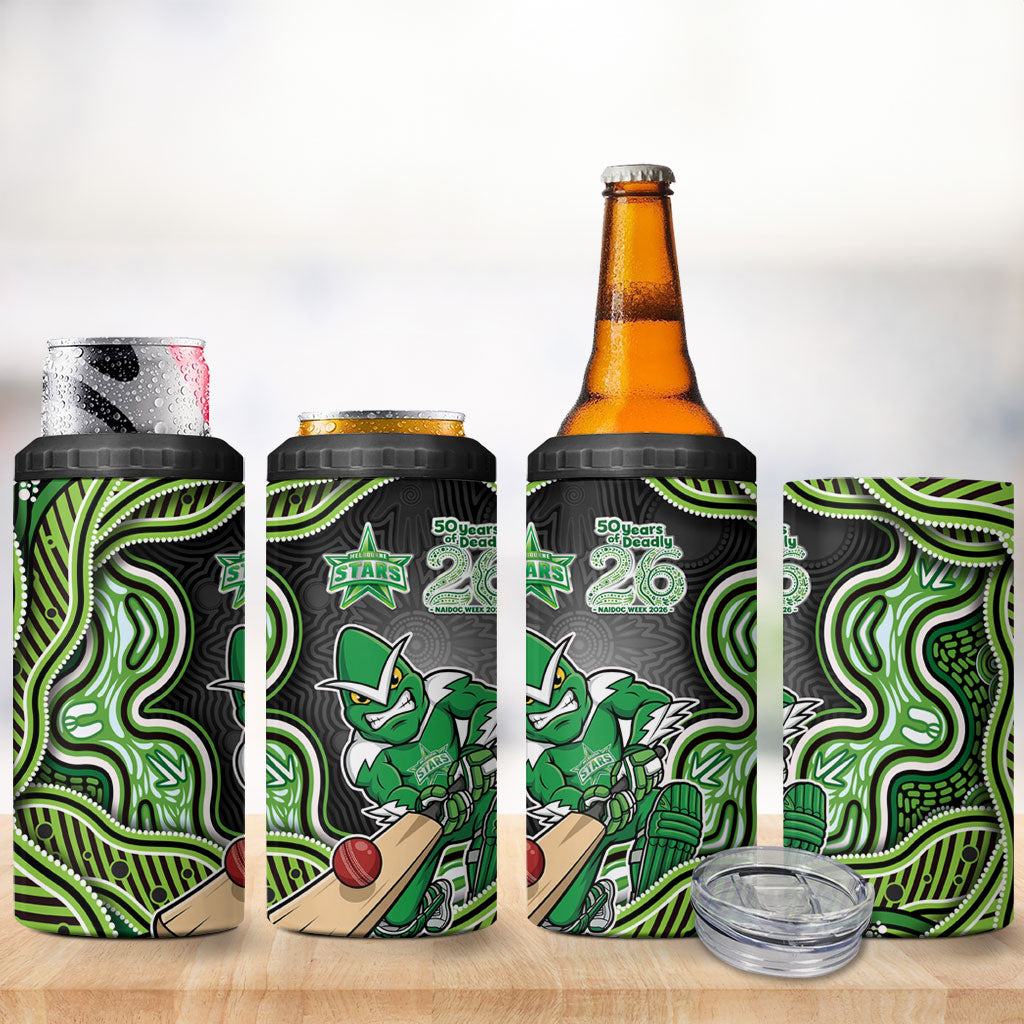 Melbourne Stars NAIDOC Week 2026 4 in 1 Can Cooler Tumbler Aboriginal Indigenous - 50 Years of Deadly