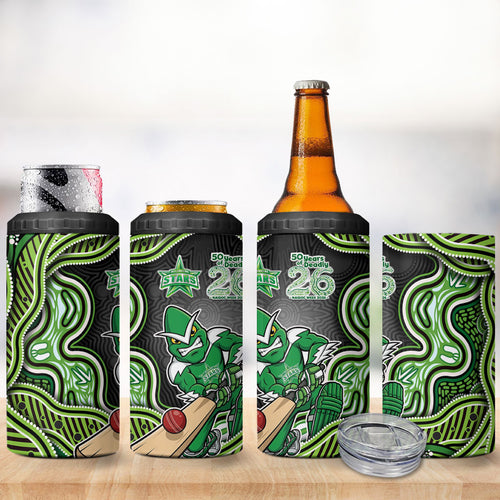 Melbourne Stars NAIDOC Week 2026 4 in 1 Can Cooler Tumbler Aboriginal Indigenous - 50 Years of Deadly