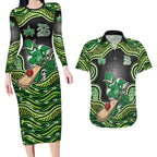 Melbourne Stars NAIDOC Week 2026 Couples Matching Long Sleeve Bodycon Dress and Hawaiian Shirt Aboriginal Indigenous - 50 Years of Deadly
