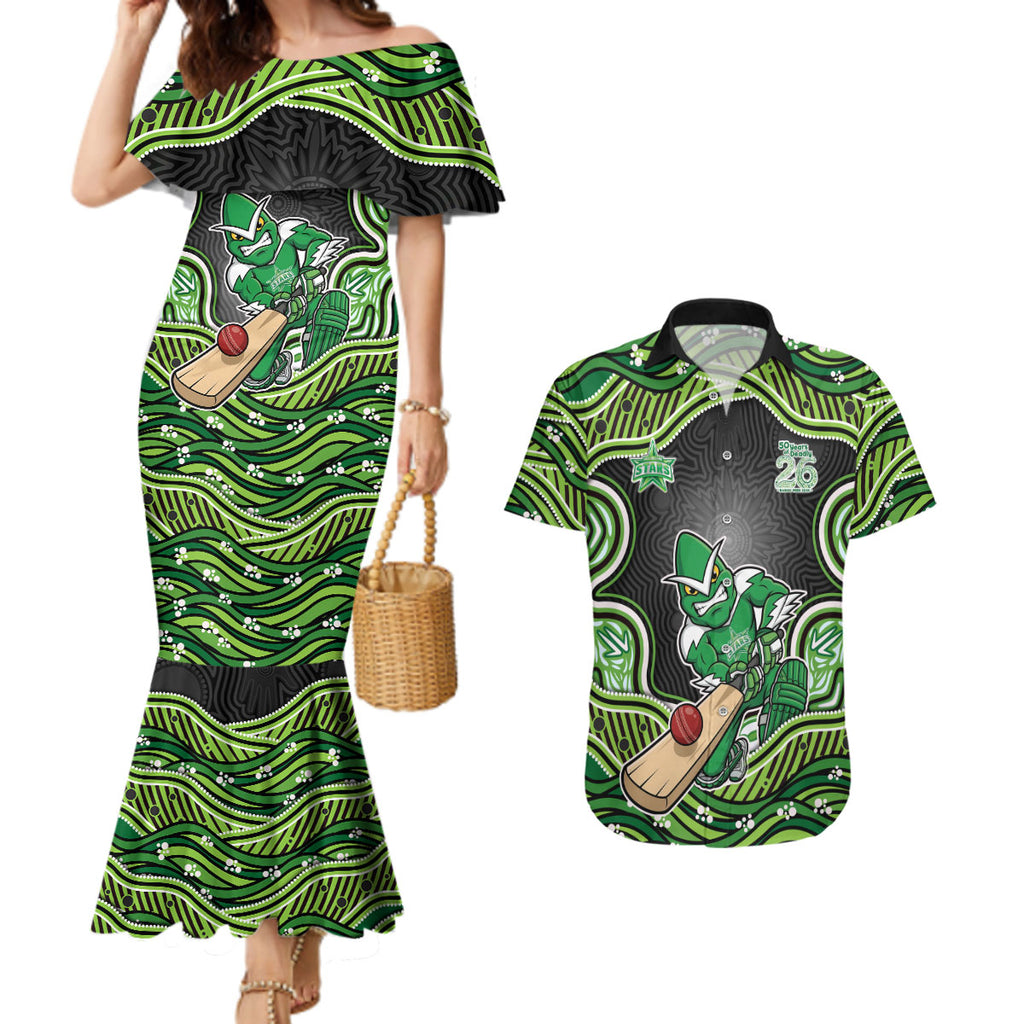 Melbourne Stars NAIDOC Week 2026 Couples Matching Mermaid Dress and Hawaiian Shirt Aboriginal Indigenous - 50 Years of Deadly