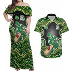Melbourne Stars NAIDOC Week 2026 Couples Matching Off Shoulder Maxi Dress and Hawaiian Shirt Aboriginal Indigenous - 50 Years of Deadly