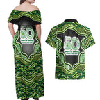 Melbourne Stars NAIDOC Week 2026 Couples Matching Off Shoulder Maxi Dress and Hawaiian Shirt Aboriginal Indigenous - 50 Years of Deadly