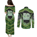 Melbourne Stars NAIDOC Week 2026 Couples Matching Puletasi and Long Sleeve Button Shirt Aboriginal Indigenous - 50 Years of Deadly