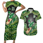 Melbourne Stars NAIDOC Week 2026 Couples Matching Short Sleeve Bodycon Dress and Hawaiian Shirt Aboriginal Indigenous - 50 Years of Deadly