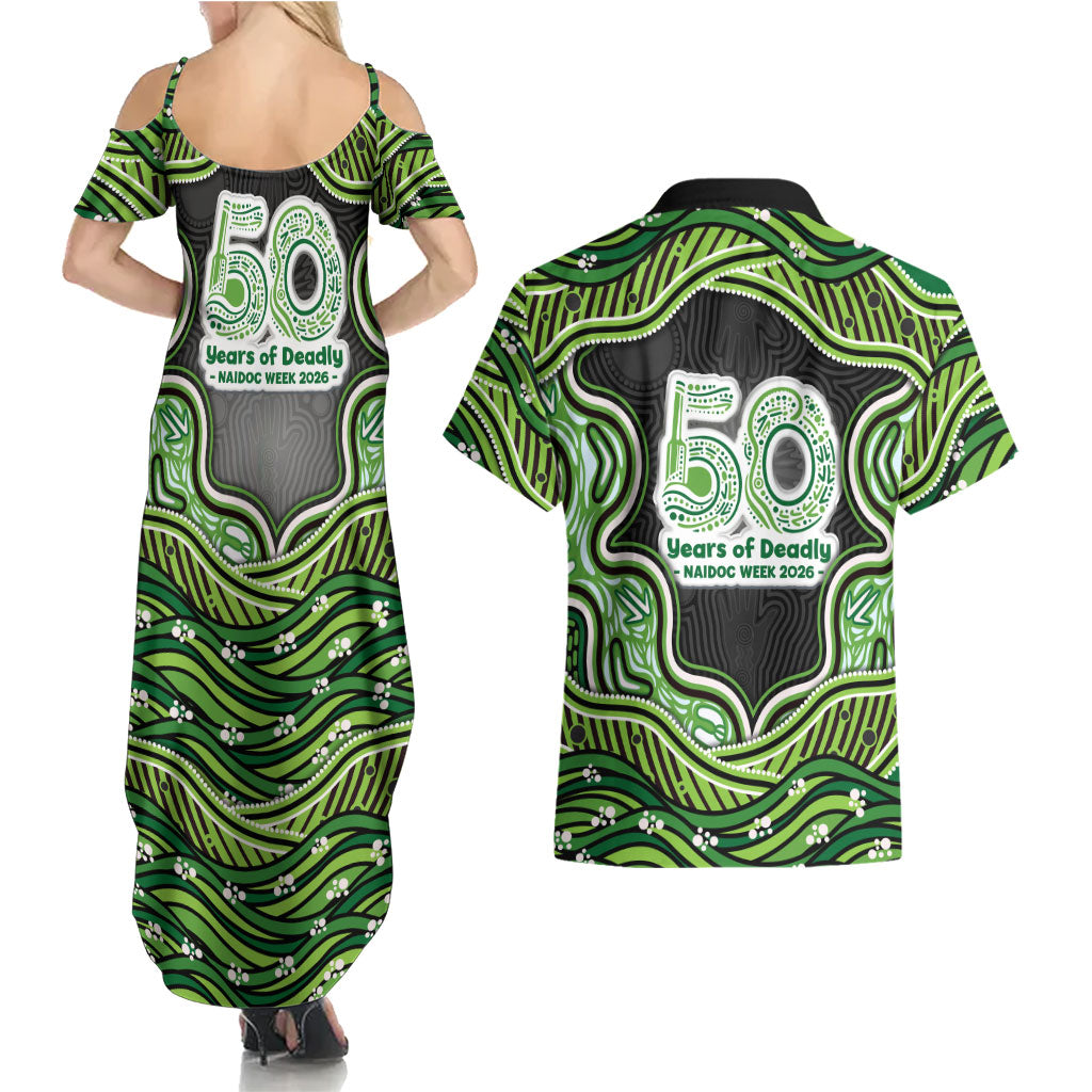 Melbourne Stars NAIDOC Week 2026 Couples Matching Summer Maxi Dress and Hawaiian Shirt Aboriginal Indigenous - 50 Years of Deadly