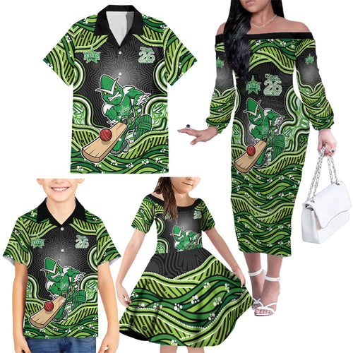 Melbourne Stars NAIDOC Week 2026 Family Matching Off The Shoulder Long Sleeve Dress and Hawaiian Shirt Aboriginal Indigenous - 50 Years of Deadly