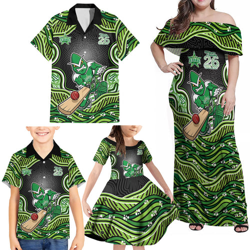 Melbourne Stars NAIDOC Week 2026 Family Matching Off Shoulder Maxi Dress and Hawaiian Shirt Aboriginal Indigenous - 50 Years of Deadly