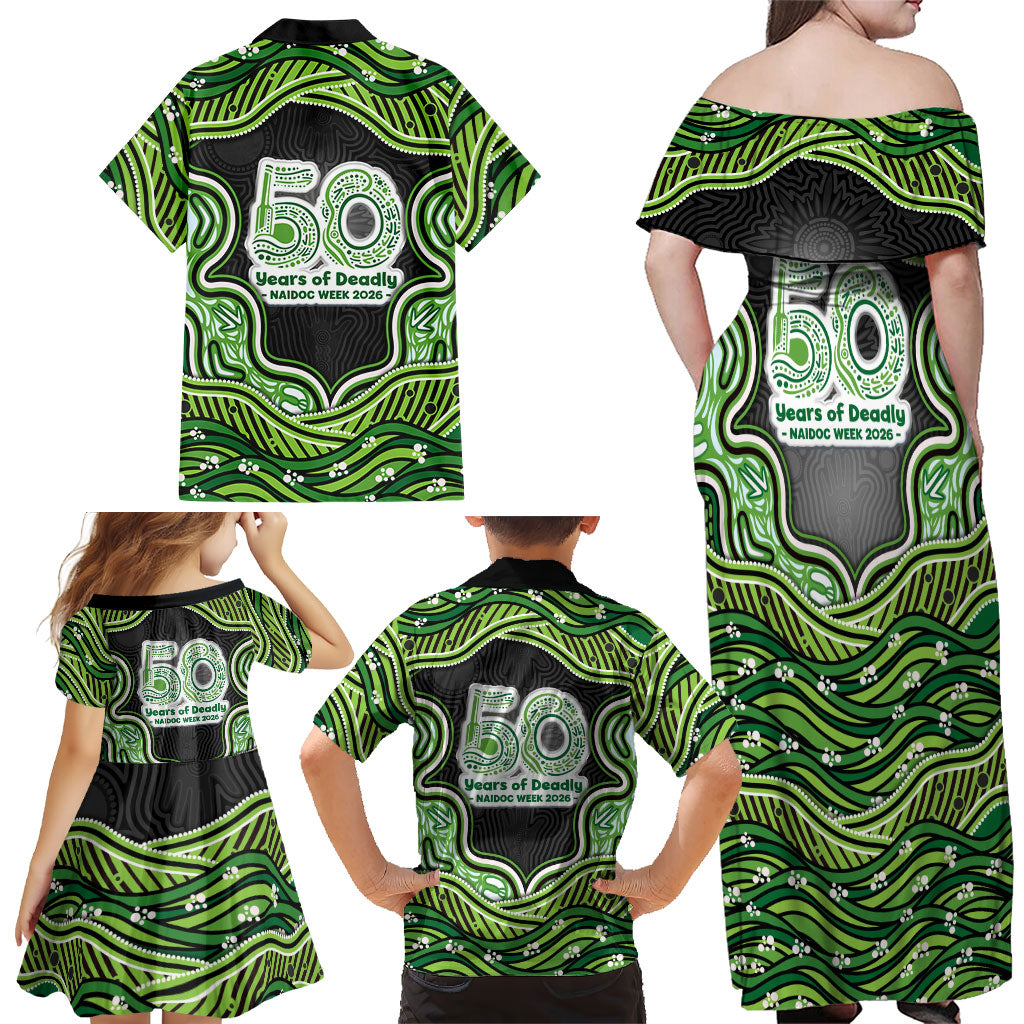 Melbourne Stars NAIDOC Week 2026 Family Matching Off Shoulder Maxi Dress and Hawaiian Shirt Aboriginal Indigenous - 50 Years of Deadly