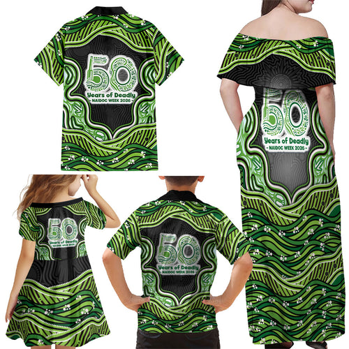 Melbourne Stars NAIDOC Week 2026 Family Matching Off Shoulder Maxi Dress and Hawaiian Shirt Aboriginal Indigenous - 50 Years of Deadly