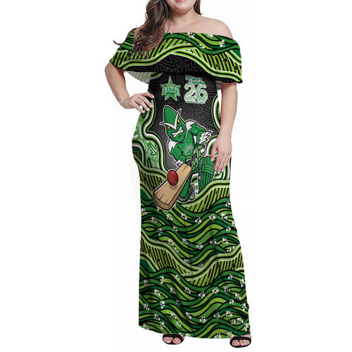 Melbourne Stars NAIDOC Week 2026 Family Matching Off Shoulder Maxi Dress and Hawaiian Shirt Aboriginal Indigenous - 50 Years of Deadly