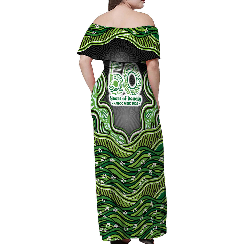 Melbourne Stars NAIDOC Week 2026 Family Matching Off Shoulder Maxi Dress and Hawaiian Shirt Aboriginal Indigenous - 50 Years of Deadly