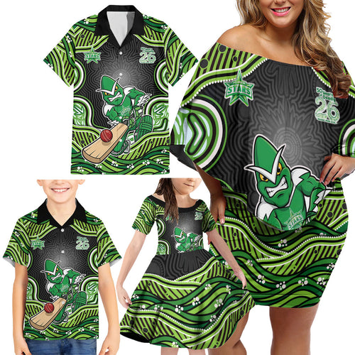 Melbourne Stars NAIDOC Week 2026 Family Matching Off Shoulder Short Dress and Hawaiian Shirt Aboriginal Indigenous - 50 Years of Deadly