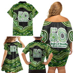 Melbourne Stars NAIDOC Week 2026 Family Matching Off Shoulder Short Dress and Hawaiian Shirt Aboriginal Indigenous - 50 Years of Deadly