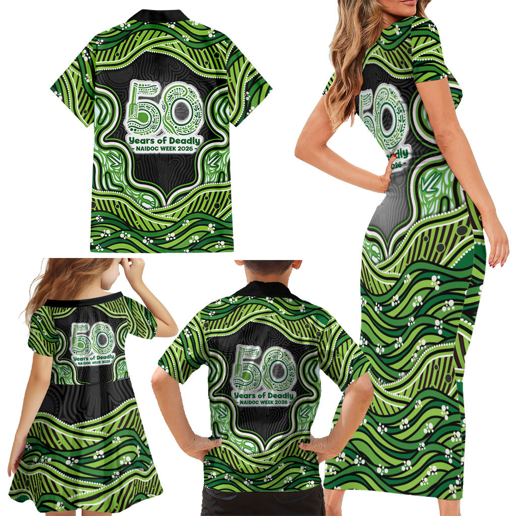 Melbourne Stars NAIDOC Week 2026 Family Matching Short Sleeve Bodycon Dress and Hawaiian Shirt Aboriginal Indigenous - 50 Years of Deadly