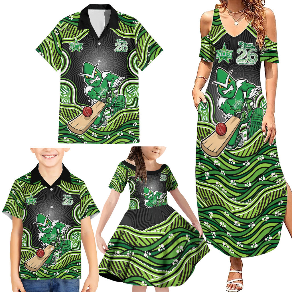 Melbourne Stars NAIDOC Week 2026 Family Matching Summer Maxi Dress and Hawaiian Shirt Aboriginal Indigenous - 50 Years of Deadly