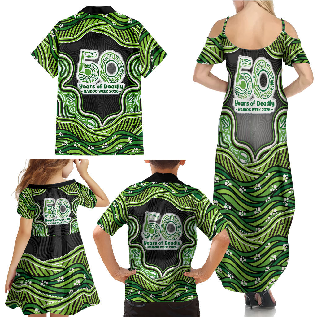 Melbourne Stars NAIDOC Week 2026 Family Matching Summer Maxi Dress and Hawaiian Shirt Aboriginal Indigenous - 50 Years of Deadly