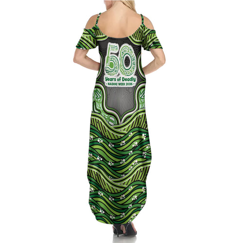 Melbourne Stars NAIDOC Week 2026 Family Matching Summer Maxi Dress and Hawaiian Shirt Aboriginal Indigenous - 50 Years of Deadly
