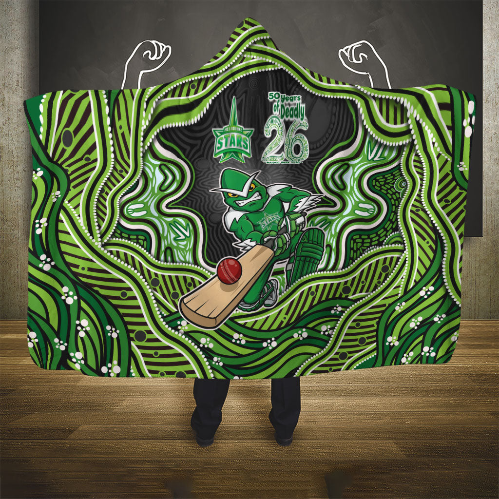 Melbourne Stars NAIDOC Week 2026 Hooded Blanket Aboriginal Indigenous - 50 Years of Deadly