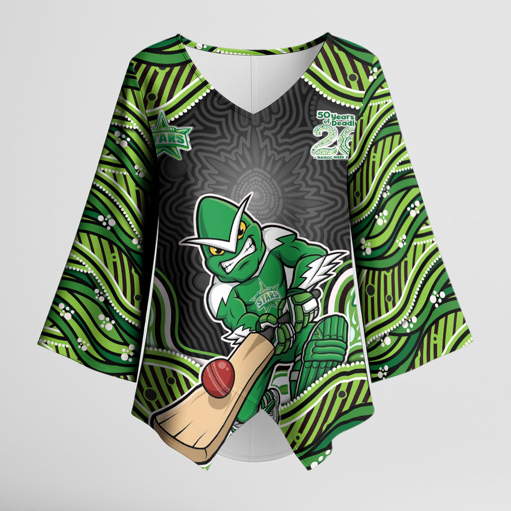 Melbourne Stars NAIDOC Week 2026 Kimono Sleeve Blouse Aboriginal Indigenous - 50 Years of Deadly