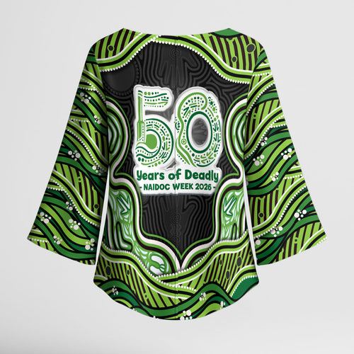 Melbourne Stars NAIDOC Week 2026 Kimono Sleeve Blouse Aboriginal Indigenous - 50 Years of Deadly