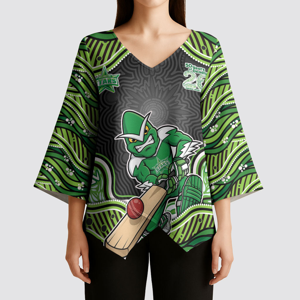 Melbourne Stars NAIDOC Week 2026 Kimono Sleeve Blouse Aboriginal Indigenous - 50 Years of Deadly
