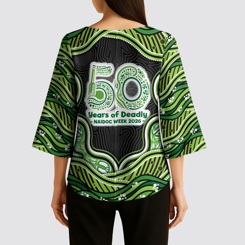 Melbourne Stars NAIDOC Week 2026 Kimono Sleeve Blouse Aboriginal Indigenous - 50 Years of Deadly