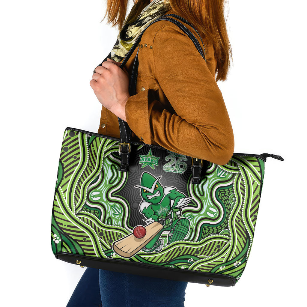 Melbourne Stars NAIDOC Week 2026 Leather Tote Bag Aboriginal Indigenous - 50 Years of Deadly