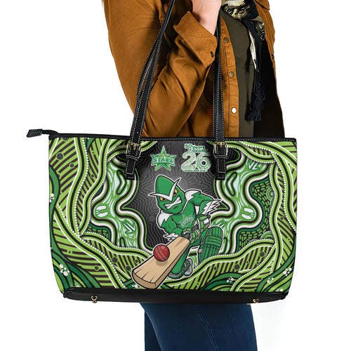 Melbourne Stars NAIDOC Week 2026 Leather Tote Bag Aboriginal Indigenous - 50 Years of Deadly