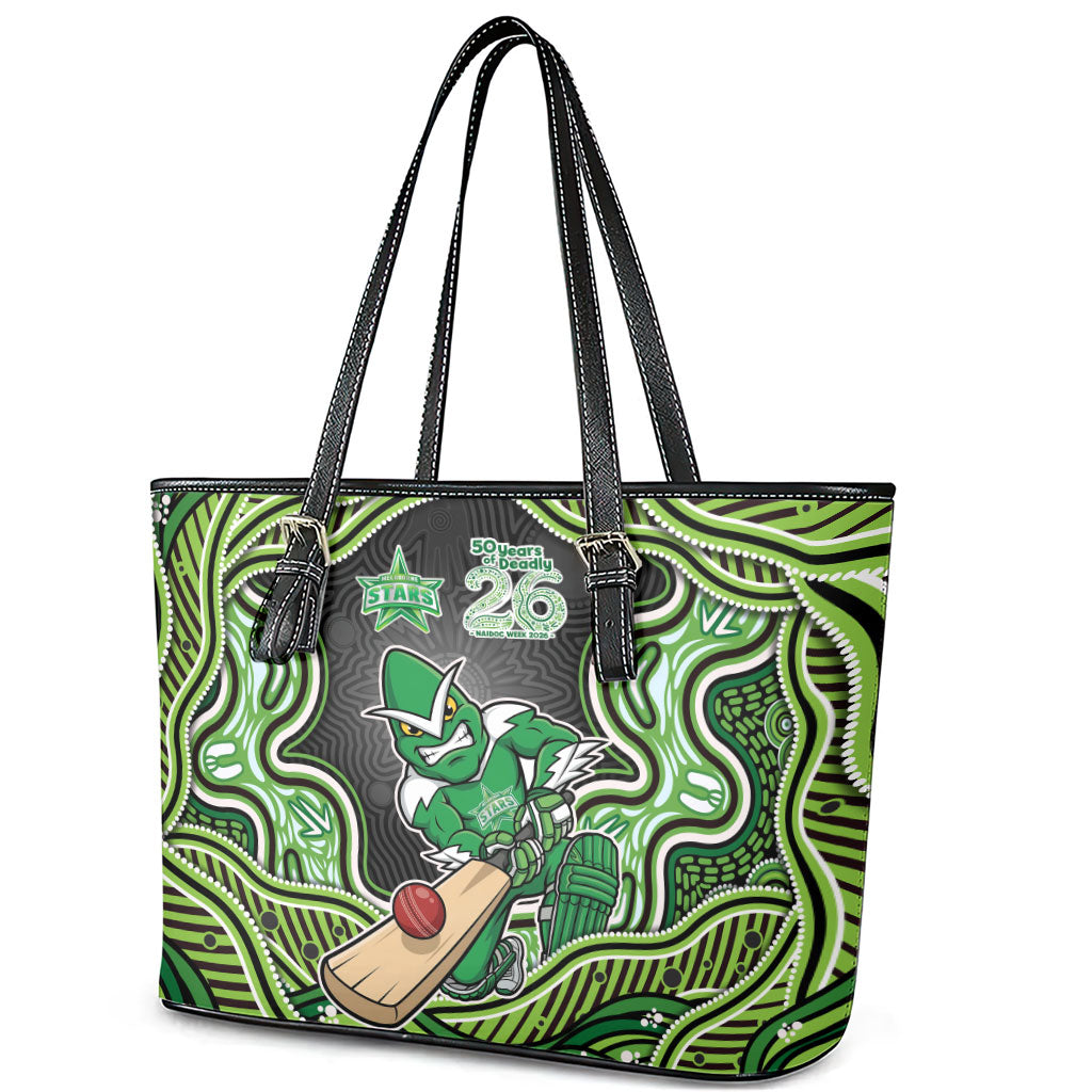 Melbourne Stars NAIDOC Week 2026 Leather Tote Bag Aboriginal Indigenous - 50 Years of Deadly