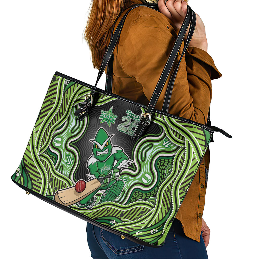 Melbourne Stars NAIDOC Week 2026 Leather Tote Bag Aboriginal Indigenous - 50 Years of Deadly