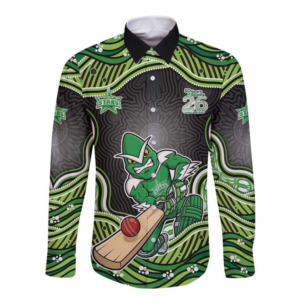 Melbourne Stars NAIDOC Week 2026 Long Sleeve Button Shirt Aboriginal Indigenous - 50 Years of Deadly