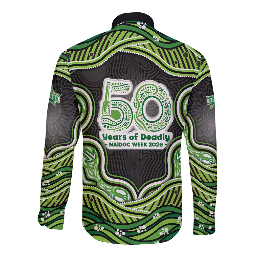 Melbourne Stars NAIDOC Week 2026 Long Sleeve Button Shirt Aboriginal Indigenous - 50 Years of Deadly