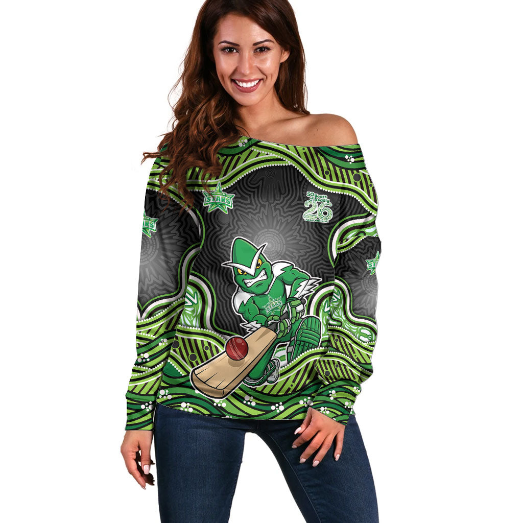 Melbourne Stars NAIDOC Week 2026 Off Shoulder Sweater Aboriginal Indigenous - 50 Years of Deadly