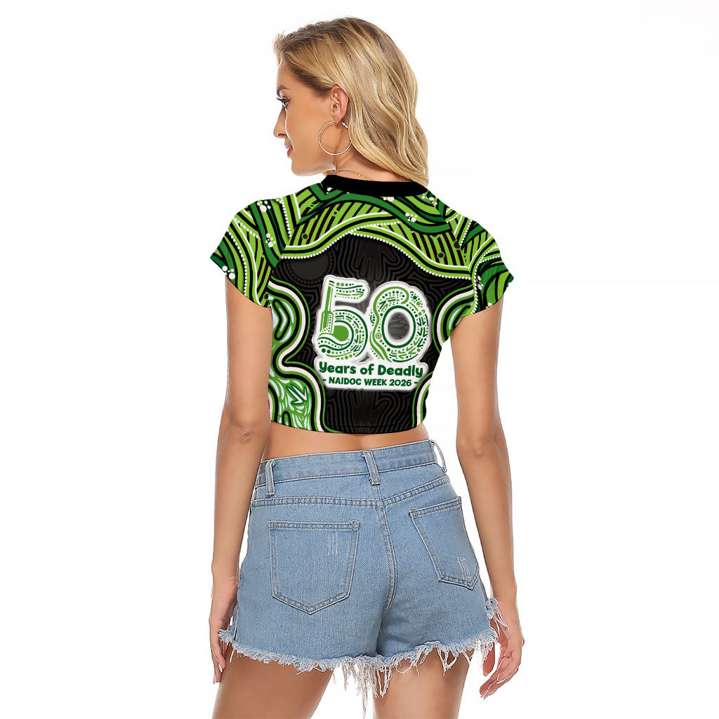 Melbourne Stars NAIDOC Week 2026 Raglan Cropped T Shirt Aboriginal Indigenous - 50 Years of Deadly