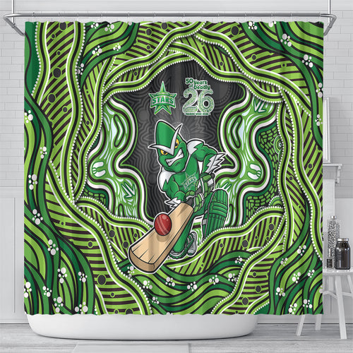 Melbourne Stars NAIDOC Week 2026 Shower Curtain Aboriginal Indigenous - 50 Years of Deadly