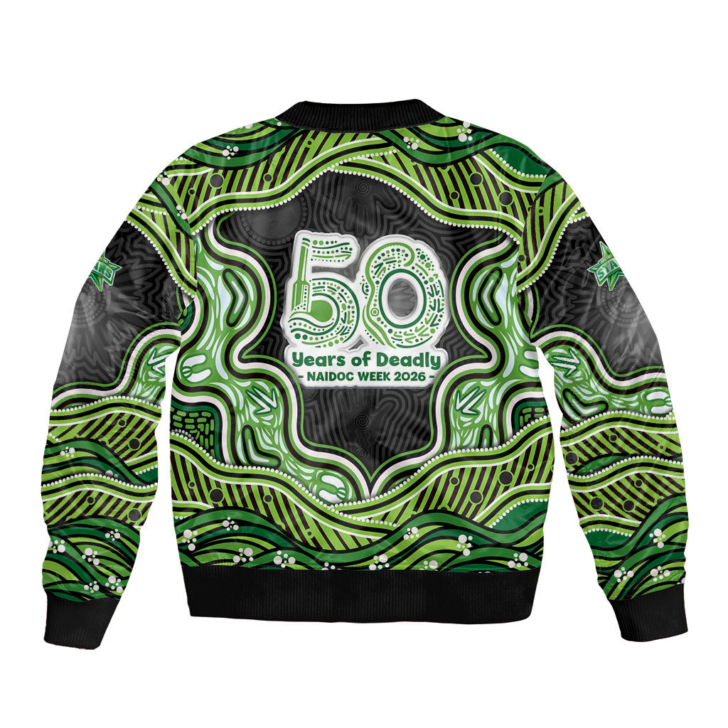Melbourne Stars NAIDOC Week 2026 Sleeve Zip Bomber Jacket Aboriginal Indigenous - 50 Years of Deadly