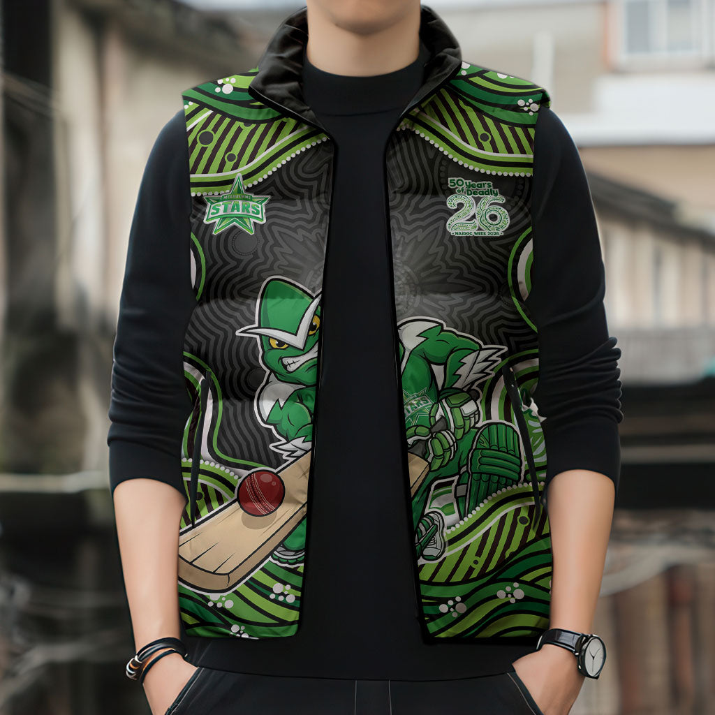 Melbourne Stars NAIDOC Week 2026 Sleeveless Puffer Jacket Aboriginal Indigenous - 50 Years of Deadly