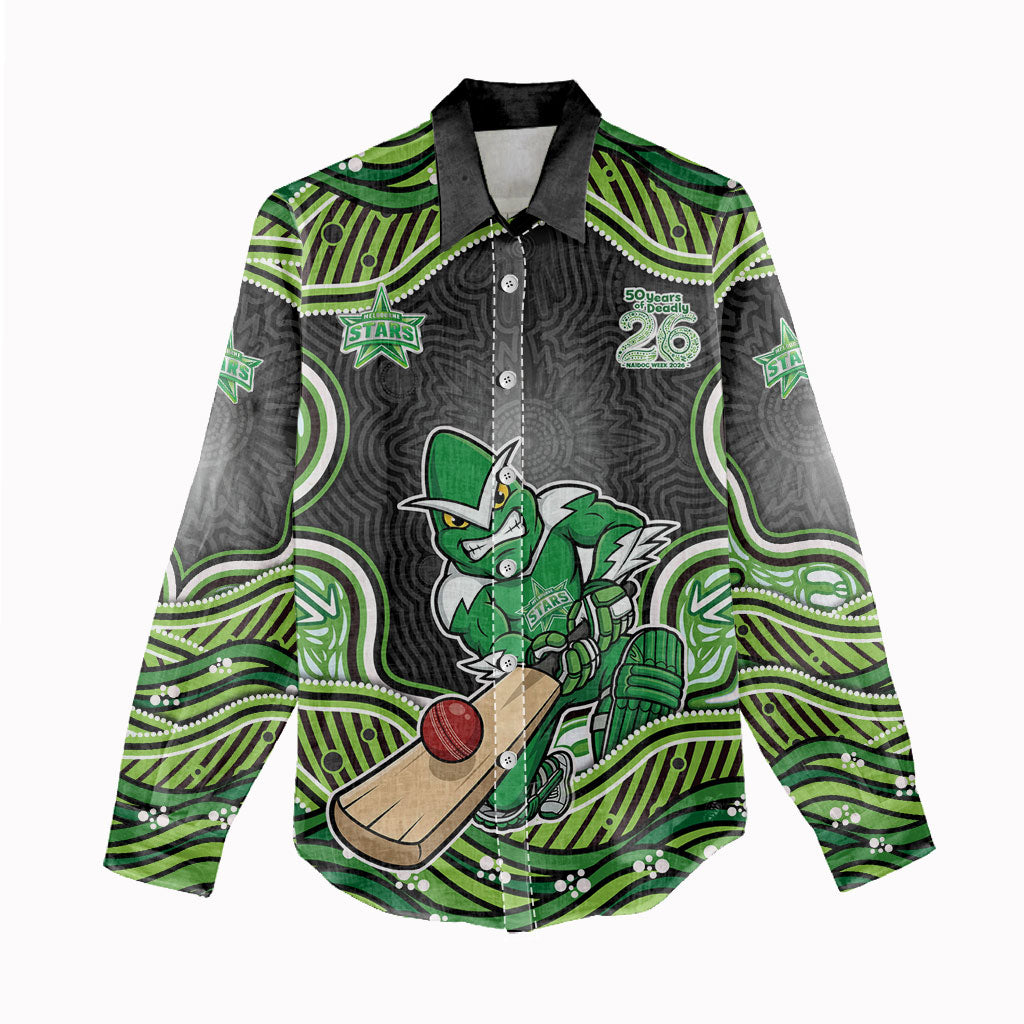 Melbourne Stars NAIDOC Week 2026 Women Casual Shirt Aboriginal Indigenous - 50 Years of Deadly