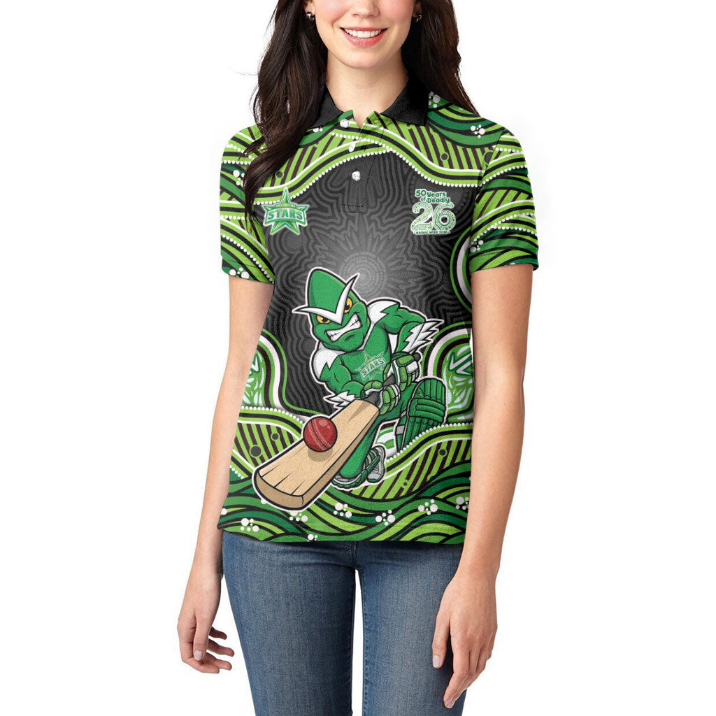 Melbourne Stars NAIDOC Week 2026 Women Polo Shirt Aboriginal Indigenous - 50 Years of Deadly