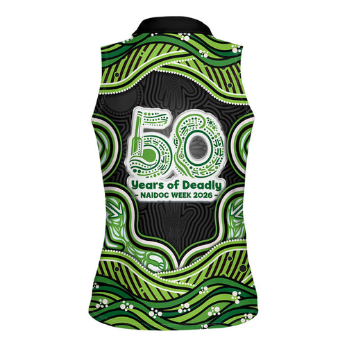 Melbourne Stars NAIDOC Week 2026 Women Sleeveless Polo Shirt Aboriginal Indigenous - 50 Years of Deadly