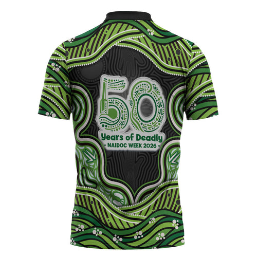 Melbourne Stars NAIDOC Week 2026 Zipper Polo Shirt Aboriginal Indigenous - 50 Years of Deadly